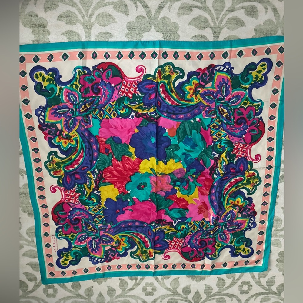 Vintage Compagnie Internationale Express Korean silk scarf